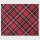 Elegant Red Plaid Pattern Cadeaupapier (Vlak)