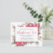 Elegant Red Poinsettia Briefkaart (Staand voorkant)