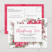 Elegant Red Poinsettia Briefkaart (Voorkant / Achterkant)