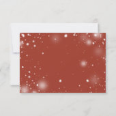 Elegant Red Poinsettia Evergreen Kerstmis RSVP (Achterkant)