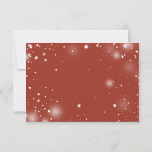 Elegant Red Poinsettia Evergreen Kerstmis RSVP (Achterkant)