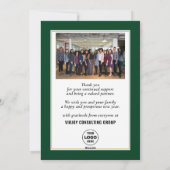 Elegant Red Poinsettia Floral Bough Photo Business Feestdagenkaart (Achterkant)