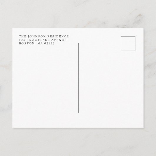 Elegant Red Poinsettia Floral-kerstfeest Uitnodiging Briefkaart (Achterkant)