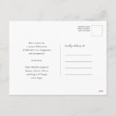 Elegant Red Poinsettia Floral modern script Feestdagenkaart (Achterkant)