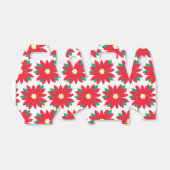 Elegant Red Poinsettia Floral Pattern Bedankdoosjes (Uitgevouwen)