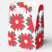 Elegant Red Poinsettia Floral Pattern Bedankdoosjes (Geopend)