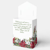 Elegant Red Poinsettia Merry Kerstfeestdag Bedankdoosjes (Geopend)