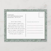 Elegant Red Poinsettia Open House Invitation Briefkaart (Achterkant)