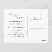 Elegant Red Poinsettia Pine Wedding Save the Date Briefkaart (Achterkant)