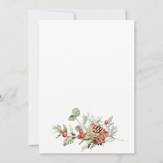 Elegant Red Poinsettia Virtual VRIJGEZELLENFEEST Kaart (Achterkant)