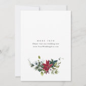 Elegant Red Poinsettia Waterverf REHEARSAL DINNER Kaart (Achterkant)