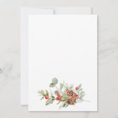 Elegant Red Poinsettia Waterverf REHEARSAL DINNER Kaart (Achterkant)