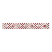 Elegant Red Polka Dot Monogram Grosgrain Lint (Voorkant)
