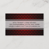 Elegant Red Polka Dot Pattern Visitekaartje (Achterkant)