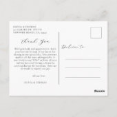 Elegant Red Poppies Modern Weddenschap Foto bedank Briefkaart (Achterkant)