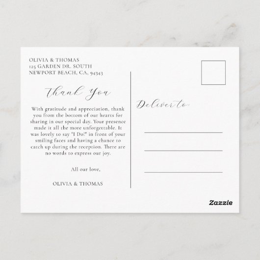 Elegant Red Poppies Modern Weddenschap Foto bedank Briefkaart (Achterkant)