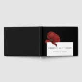 Elegant Red Poppy Floral Wedding Gastenboek (Volledig)