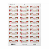 Elegant Red Poppy Flowers Etiket (Full Sheet)