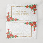 Elegant Red Poppy Flowers Plaatskaartje (Buitenkant ongevouwen)