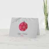 Elegant Red Prettige feestdagen Ornament Business (Voorkant)