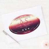 Elegant Red Product Labels diamanten en Initialen (Envelop)