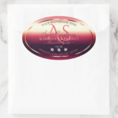 Elegant Red Product Labels diamanten en Initialen (Tas)