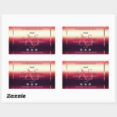 Elegant Red Product Labels diamanten Initialen Log (Vel)