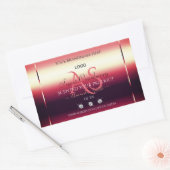 Elegant Red Product Labels diamanten Initialen Log (Envelop)