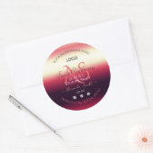 Elegant Red Product Labels diamanten Initialen Log (Envelop)