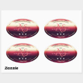 Elegant Red Product Labels diamanten Initialen Log (Vel)