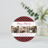 Elegant Red Pset Passen getrouwd Kerstmis Kaarten (Staand voorkant)