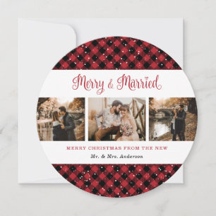 Elegant Red Pset Passen getrouwd Kerstmis Kaarten