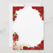 Elegant Red Quinceañera Invitation Kaart (Achterkant)