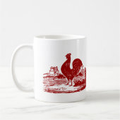 Elegant Red Rooster  Land Boerderij Koffiemok (Links)