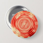 Elegant Red Root Chakra Zen Yoga Spiritueel Ronde Button 7,6 Cm (Voorkant /achterkant)
