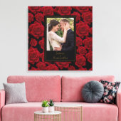 Elegant Red Rose - Aangepaste foto Canvas Afdruk (Insitu (Woonkamer))