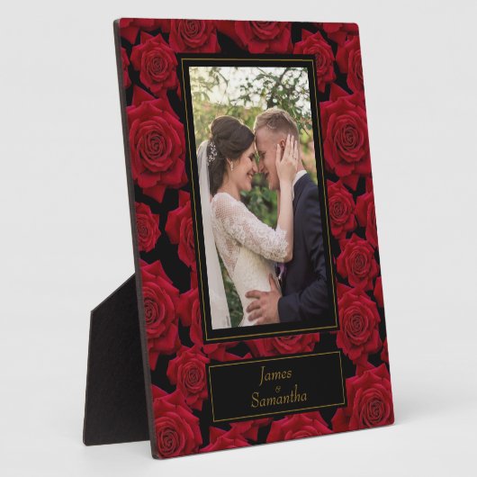 Elegant Red Rose - Aangepaste foto Fotoplaat (Zijkant)