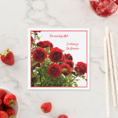 Elegant Red Rose Bouquet Romantic Persoonlijk Servet (Insitu)