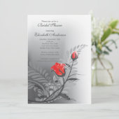 Elegant Red Rose Bridal Shower Kaart (Staand voorkant)
