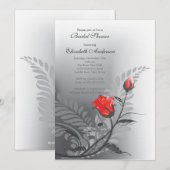 Elegant Red Rose Bridal Shower Kaart (Voorkant / Achterkant)