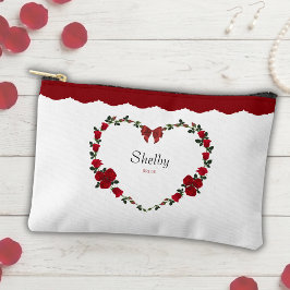 Elegant Red Rose Bride To Be Accessory Bag Etui