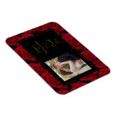 Elegant Red Rose - Bruiloft Dank U Magneet (Rechterzijde)