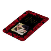 Elegant Red Rose - Bruiloft Dank U Magneet (Linkerzijde)