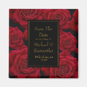 Elegant Red Rose - Bruiloft Save The Date Magneet (Voorkant)