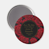 Elegant Red Rose - Bruiloft Save The Date Magneet (Voorkant / Achterkant)