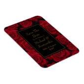 Elegant Red Rose - Bruiloft Save The Date Magneet (Rechterzijde)