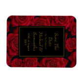 Elegant Red Rose - Bruiloft Save The Date Magneet (Horizontaal)
