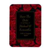 Elegant Red Rose - Bruiloft Save The Date Magneet (Verticaal)