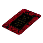 Elegant Red Rose - Bruiloft Save The Date Magneet (Linkerzijde)