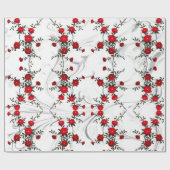 Elegant Red Rose Cadeaupapier (Vlak)